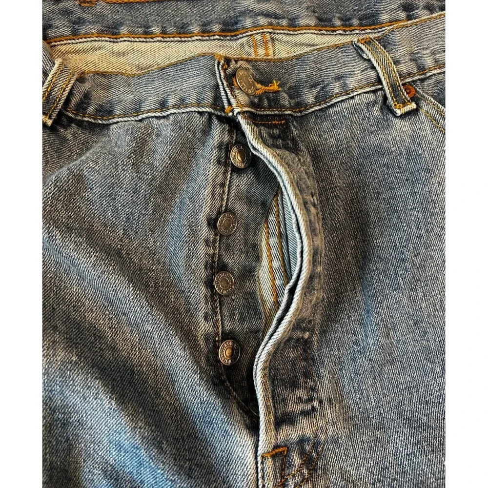 Levi's 501‎ Original Fit Jeans 40x32 Men's Blue Med Wash Straight Leg Button Fly